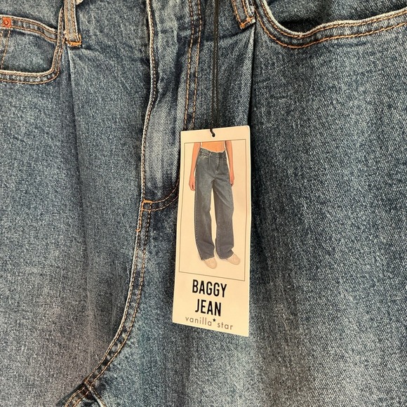 Vanilla Star Baggy Jean Women's‎ Size 28 / 8 Denim Wide Leg Medium Wash - Picture 3 of 6